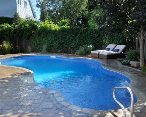 Irregular shape inground pool