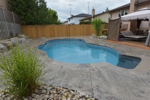 Inground backyard pool