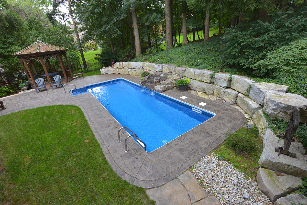 Rectangle shaped small pool