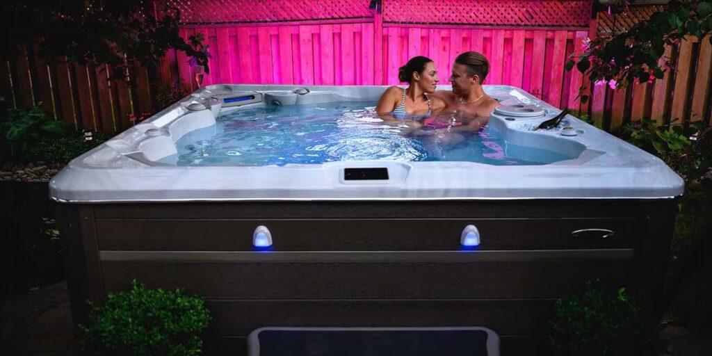 Couple in Hydropool 679 Hot Tub