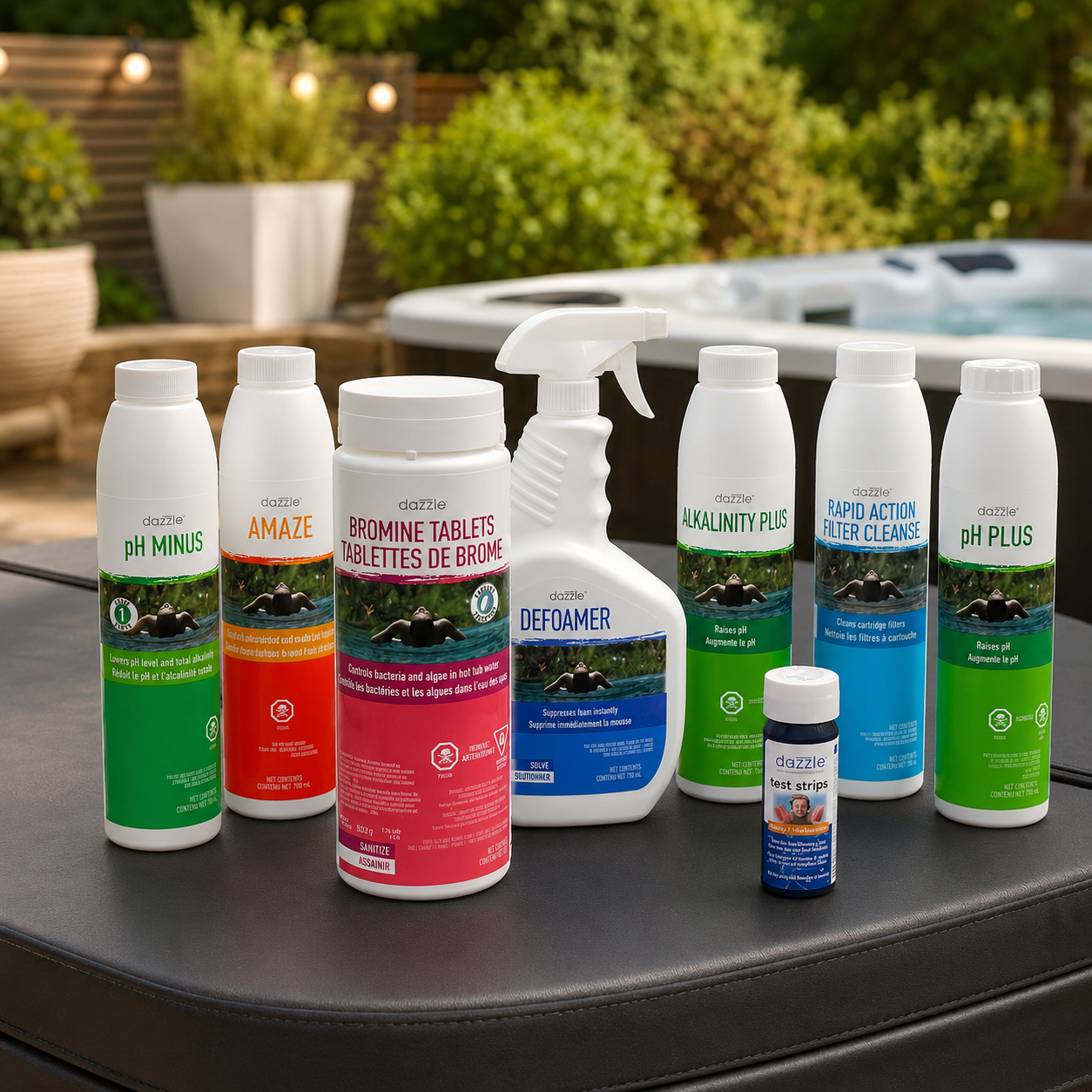 dazzle hot tub and swim spa chemicals