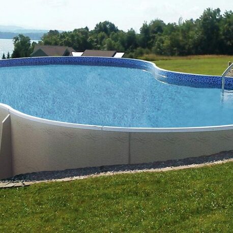 Above ground pool in the country